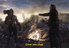 antthonystark: steve &amp; thor + finding time to exchange quips in literally