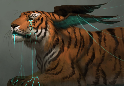 jademere: Compilation of my Surreal Tigers over the last year(s) :) This was a fun sketch subject to work on, but I’m moving on to other things now and probably won’t be adding to these guys anymore. 