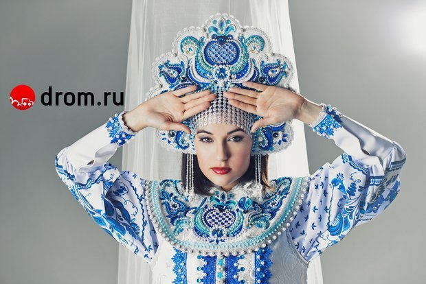 sensualspectrum:  Sasha Grey  in a traditional Russian kokoshnik and costume the
