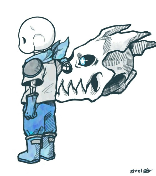 edgeberry us!sans with gaster blaster