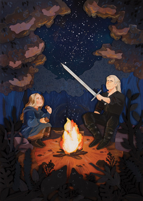 silvipeppers:I can finally share the piece I made for @thewitcherzine​ ! I’m so excited, this was on