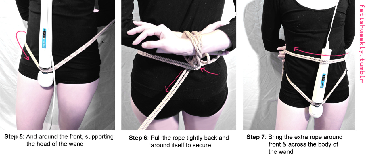 mysubmind:  fetishweekly:  Shibari Tutorial: the Hitachi Harness ♥ Always practice