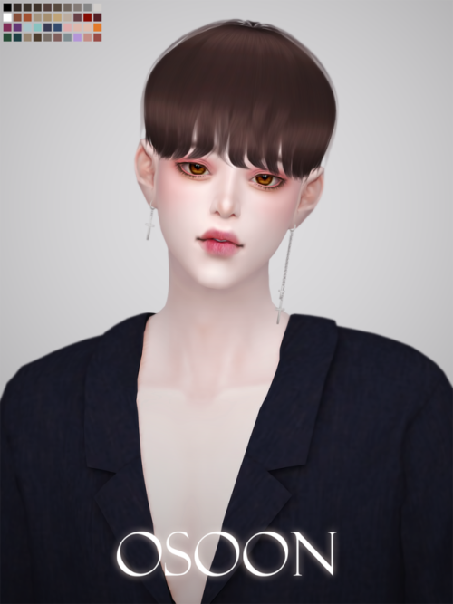 5so0n: [Osoon] Male Hair 0440 SwatchesNew MeshCustom Thumbnail* T. O. U *- DO NOT re-edit & reco