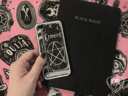 loll3: new printable skin design in up on my shoppe!  *:･ﾟ✧ wichify your phone case with this totally unique Grimoire skin 🖤🌙✨ * DOWNLOAD HERE *