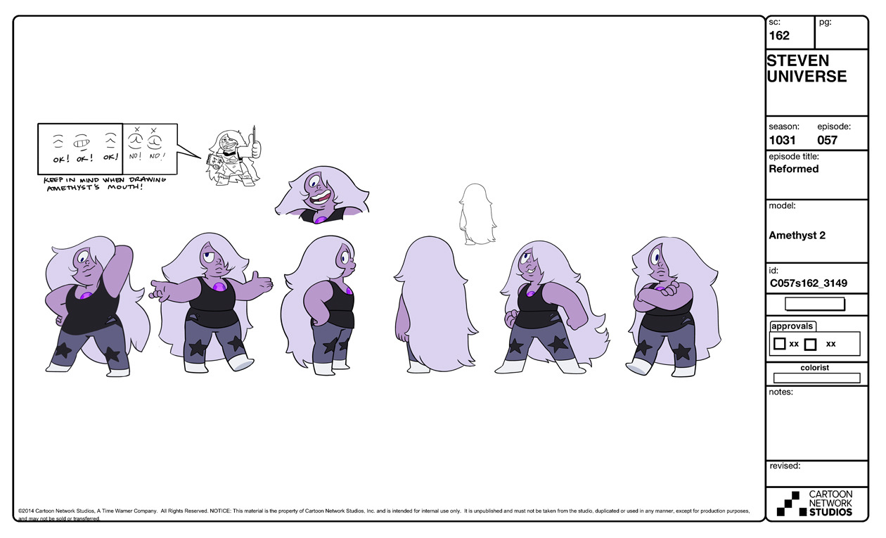 Steven universe character sheets