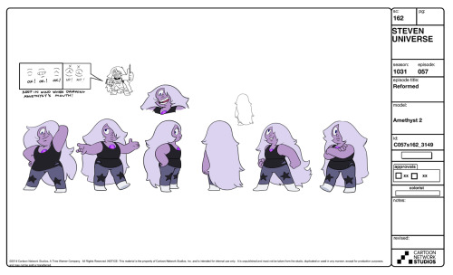 stevencrewniverse: A selection of Characters and Props from the Steven Universe episode: Reformed Art Direction: Jasmin Lai Lead Character Designer: Danny Hynes Character Designer: Colin Howard Prop Designer: Angie Wang Color: Efrain Farias, Hans Tseng