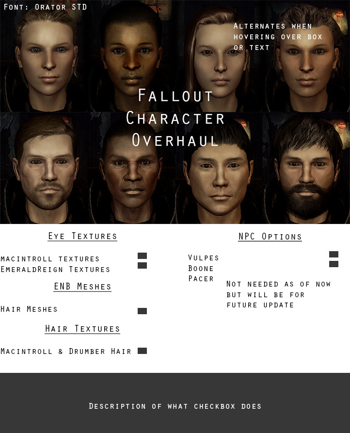 Drumber — Making some progress on Fallout Character Overhaul