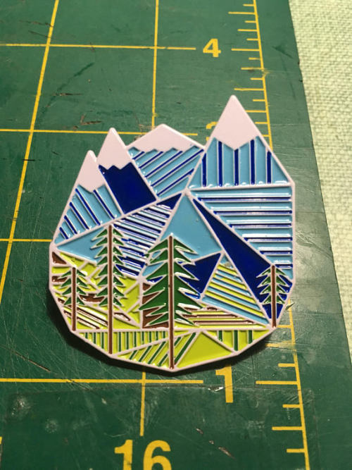 mountain mosaic pin // $18.00