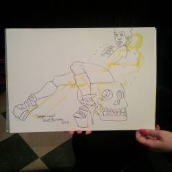 Drawing of Geegee Louise at Dr. Sketchy’s