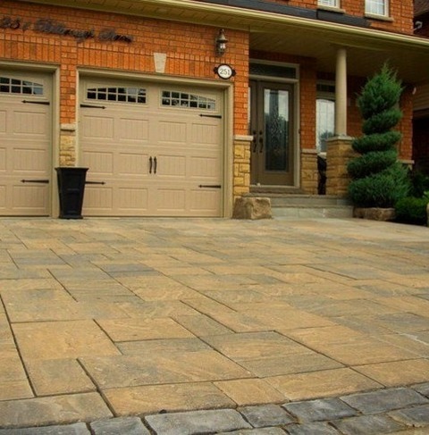 Front Yard Natural Stone Pavers