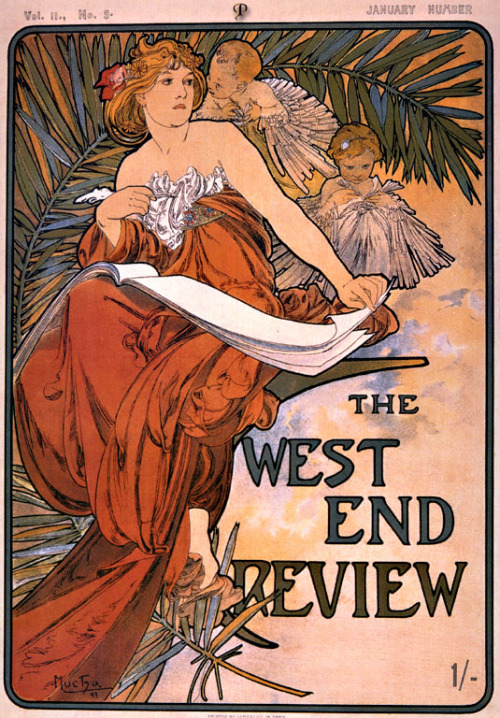 Porn Pics artist-mucha:  The west end review, 1898,