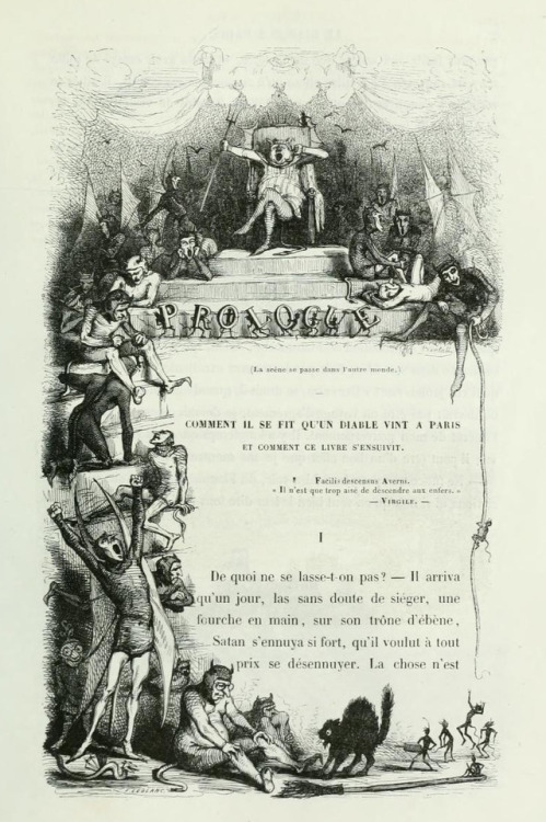 The preface and opening pages of Le Diable à Paris, published in 1845-46. The Preface wa