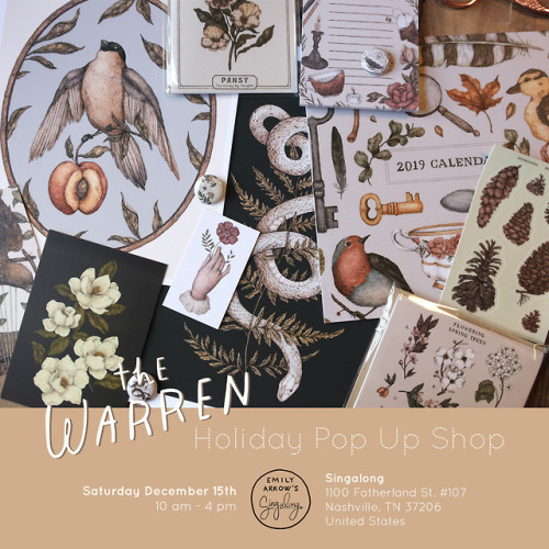 My amazing studio mates from the Warren and I are doing a pop up shop this Saturday at Singalong Sho
