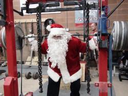 trainandgain:  deadlifts-and-donuts:  trainandgain:  Santa about to rep some serious weight in preparation for Christmas. Ho Ho, ATG Motherfuckers.   Seriously. Please never stop with these.  I have a whole folder called: Photos of Santa moving weight. 