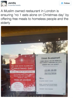 Punk-Rock-Pidgey:  The-Movemnt:   A Muslim-Owned Restaurant Is Hosting Free Christmas