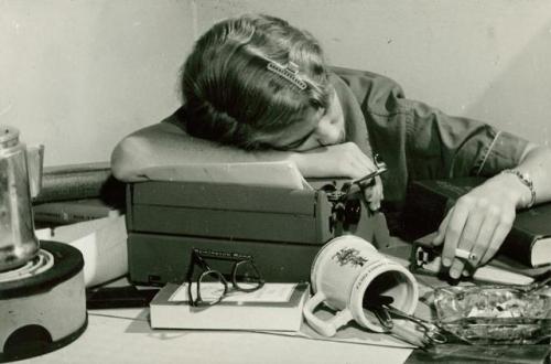 uncgarchives: A late night study session for this early Woman’s College (now #UNCG) student!&n