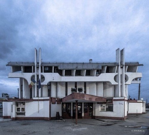 socialistmodernism: Statia c.f. calatori Cluj-Napoca - cladirea scurt parcurs, (the railway station 