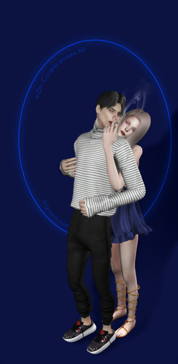 hitohari-sims: bignaicc: mDn-Couple pose N1 (*/ω＼*) I’m a beginner for creating poses, so if there