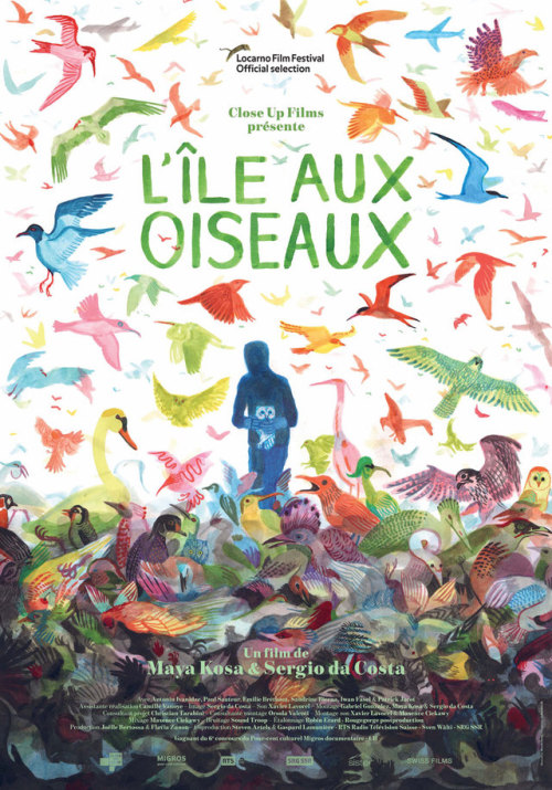 Swiss poster for L’ÎLE AUX OISEAUX (Maya Kosa & Sergio da Costa, Switzerland, 2019)Illustrator: 