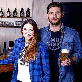 queendanneelackles:Jensen and Danneel Promoting The Family Business Beer Company Brewery