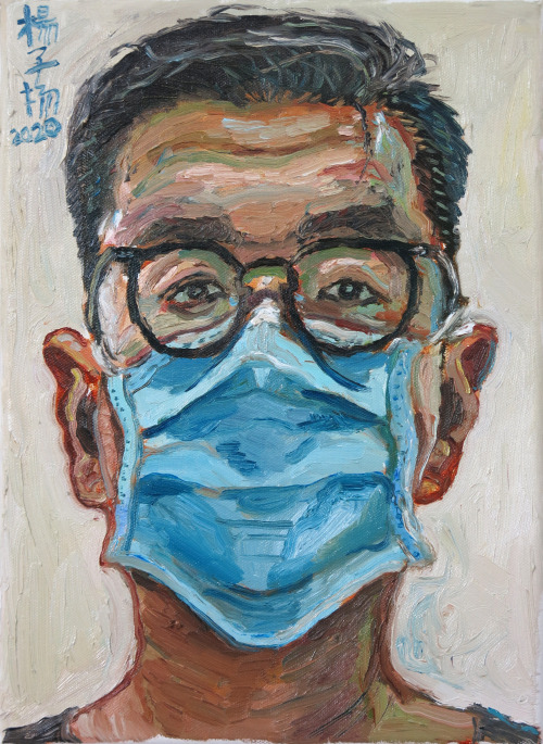  Self Portrait, 2020, Oil on canvas, 35.5 x 26cm 