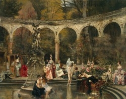 classic-art:  Bathing of Court Ladies in