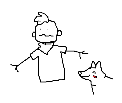 I drew you and Ruska. I’m pretty proud of this.(Ruska has a blush patch, she’s not bleeding or anything omg I’d never do that. She’s just really happy.)such a beautiful picture, really captures our essence
