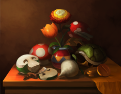 pixalry:  Video Game Still Lifes - Created by Elizabeth Sherry Available as prints at her Etsy Shop. You can also follow her on Tumblr! 