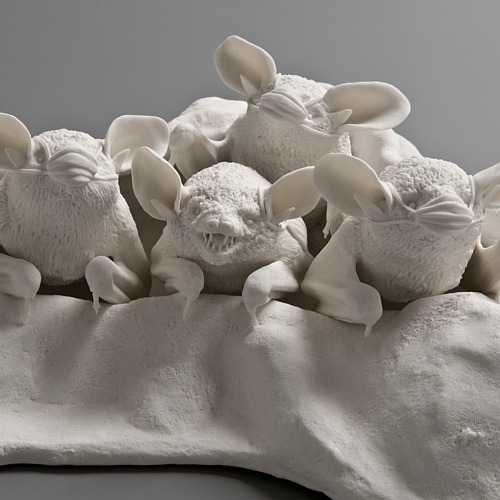 littlelimpstiff14u2:  Kate MacDowell  Amazing Porcelain Sculptures Through her porcelain sculptures, artist Kate MacDowell explores our romantic notions towards the environment alongside the human propensity for destruction. Her pieces are responses