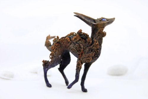 evgenyhontor: Anubis family. “Velvet Clay Studio”, Karhu, 2015. In my Etsy shop: ht