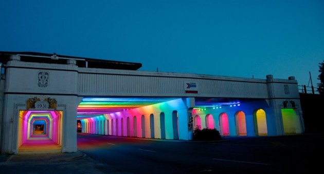 throughjo:   playing with light… LightRails by Bill FitzGibbons 
