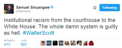 lagonegirl:    The system is designed for our Failure. Unless we take control and use the system against them.  #WalterScott #PoliceBrutality #US #Justice #StayWoke 