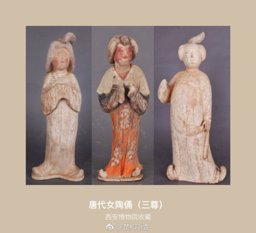 dressesofchina:Recreated costumes based on Tang-dynasty clay figures