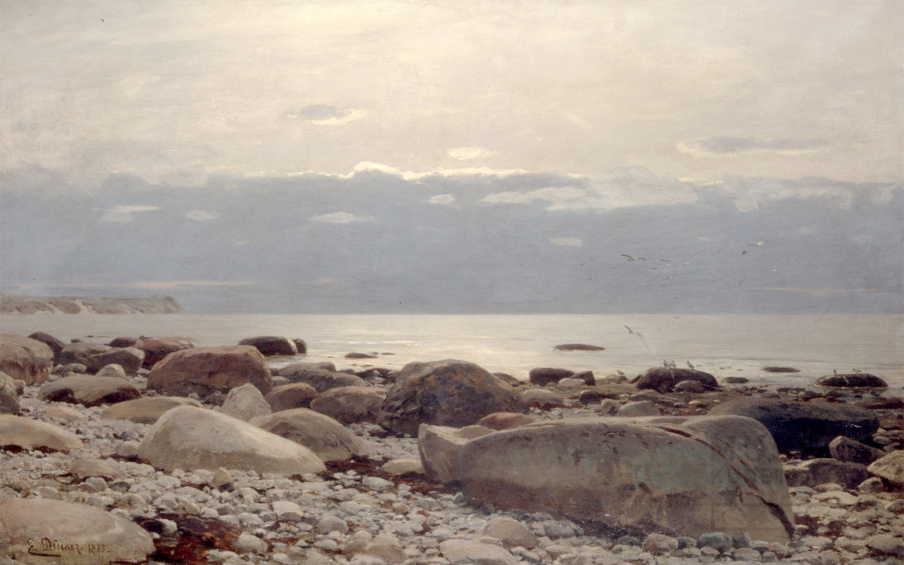 paintingbox:  Eugen Dücker (1841-1916). Strand. Motiv von Rügen, 1885 