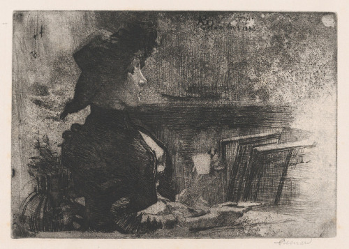 The Cup of Tea   -  Paul Albert Besnard , 1883.French, 1849–1934Etching aquatint and drypointt; four