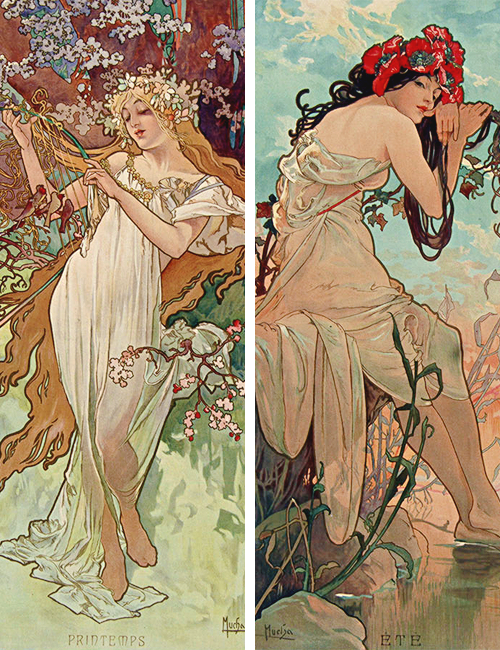 Alphonse Mucha: The Seasons, 1896