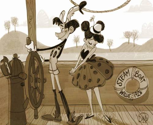 pinuparena:“Happy Birthday Mickey and Minnie Mouse!!! On this day 85 years ago, Steamboat Will