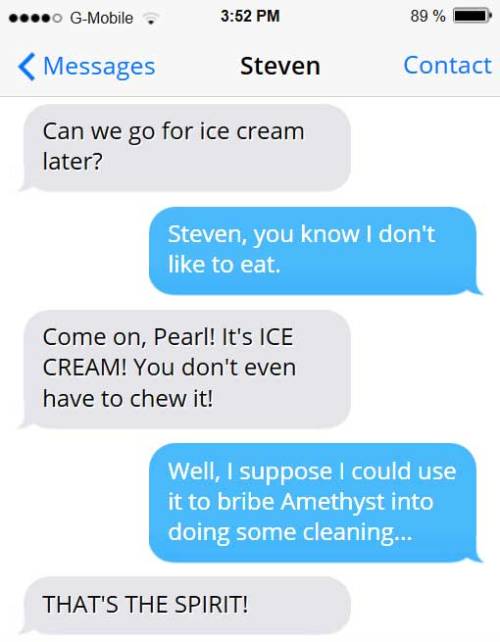 It’s a win-win-win-win situation (Steven wins twice because he gets two scoops)