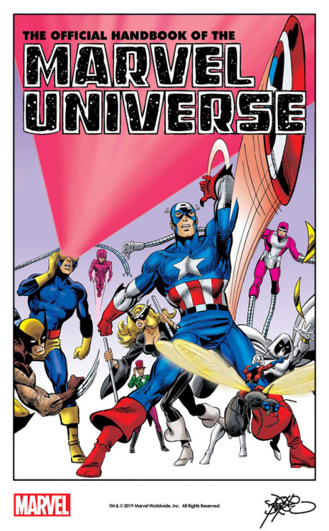 themarvelproject:Official Handbook of the Marvel Universe #15 (1984) cover art by John Byrne with in
