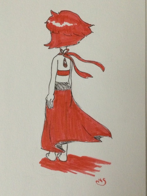 I got a new red pen and I wanted to test it out by drawing a red lapis