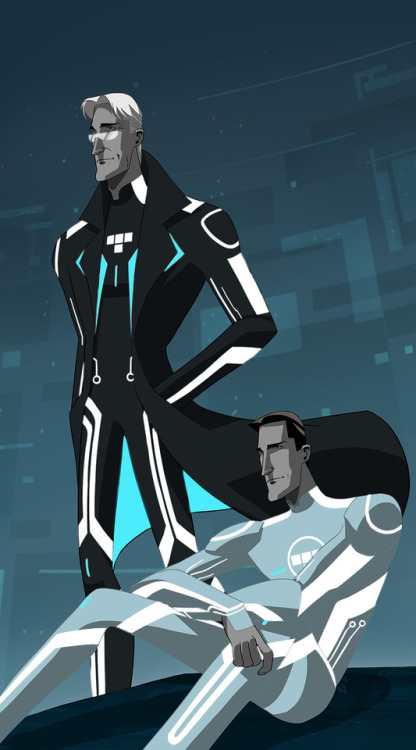 artsyneurotic: Facing the Future Together Tron and Alan, post-Legacy, on the Grid and looking to the