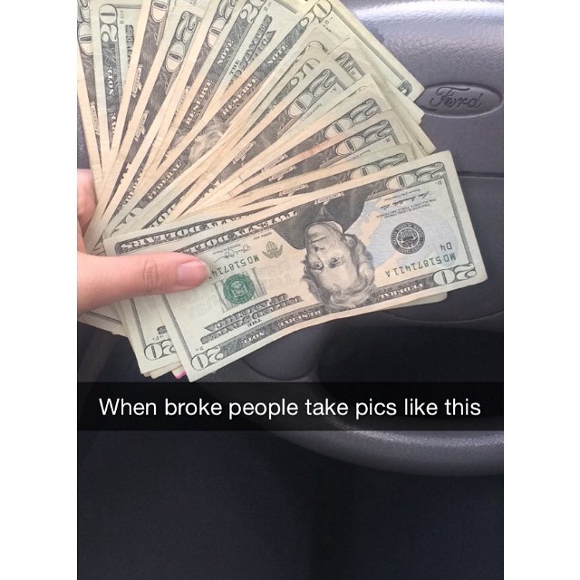 😂 what&rsquo;s the difference between me and you? about 5 bank accounts. #snap