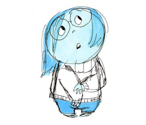 Sadness character designs for Inside Out.