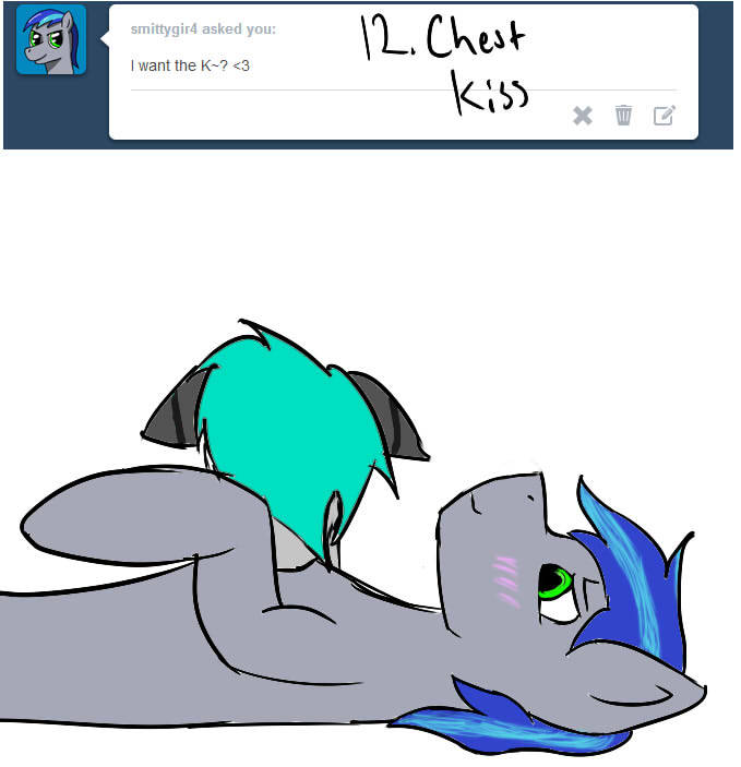 ask-smooth-writes:  Kissu~ o3o  *blushes* T-Thanks.. S-Should I do one back?  (Oh