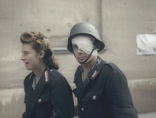 lamus-dworski:Polish insurgents during 1944 Warsaw Uprising.Stills from non-fiction film ‘Pows