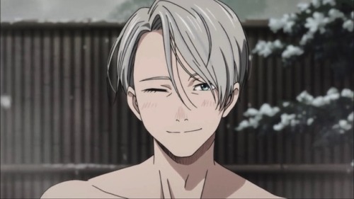 yurionicescreencaps:the soft, blushy expression viktor gives yurihe is foreverS M I T T EN