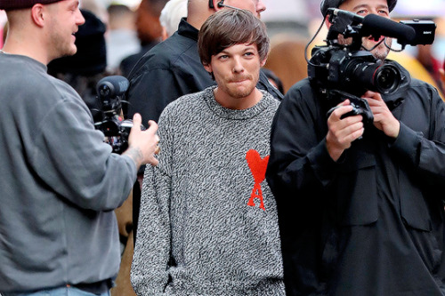 lthqs:Louis seeing his billboard in Times Square (NYC, 25/10)