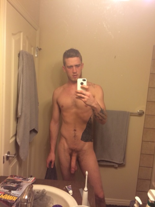 str8guysgonewild:  I mean those balls hang low like his cock - unf:) anyone have more of him hard???? 