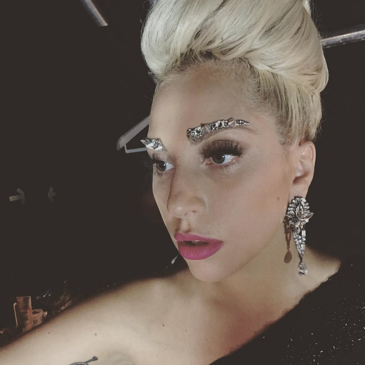 ladyxgaga: @ladygaga: Been sporting @sarahtannomakeup crystallized and studded
