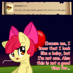 asklittleapplebloom:  Pfffffbp pffbp :’((Mod: Hey! it looks familiar…  :v)   X3! *giggles*